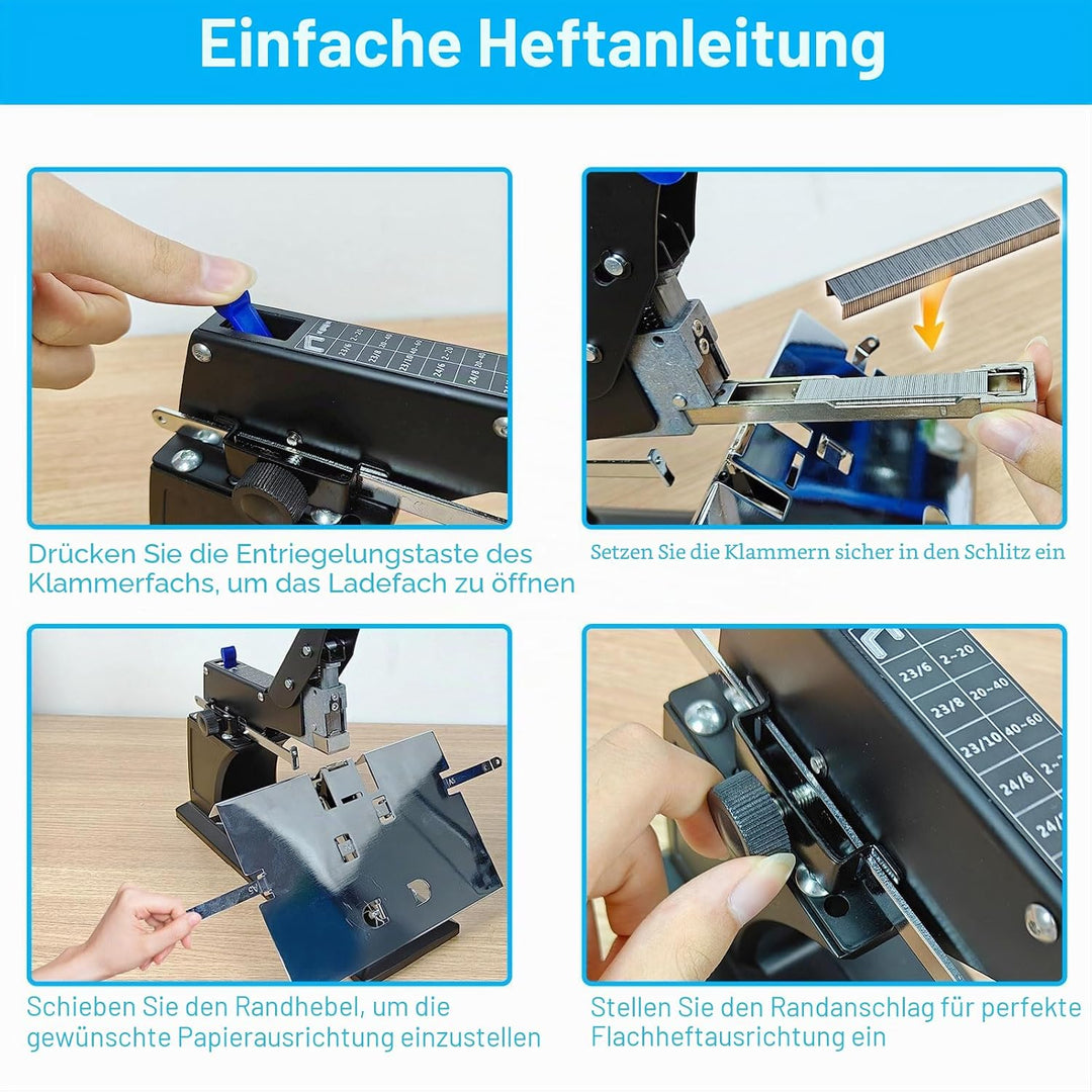 Rayson SH-03 Sattelhefter, Flacher Reitersattel-Doppelzweckhefter, Maximale Heftleistung 6,5 mm (60