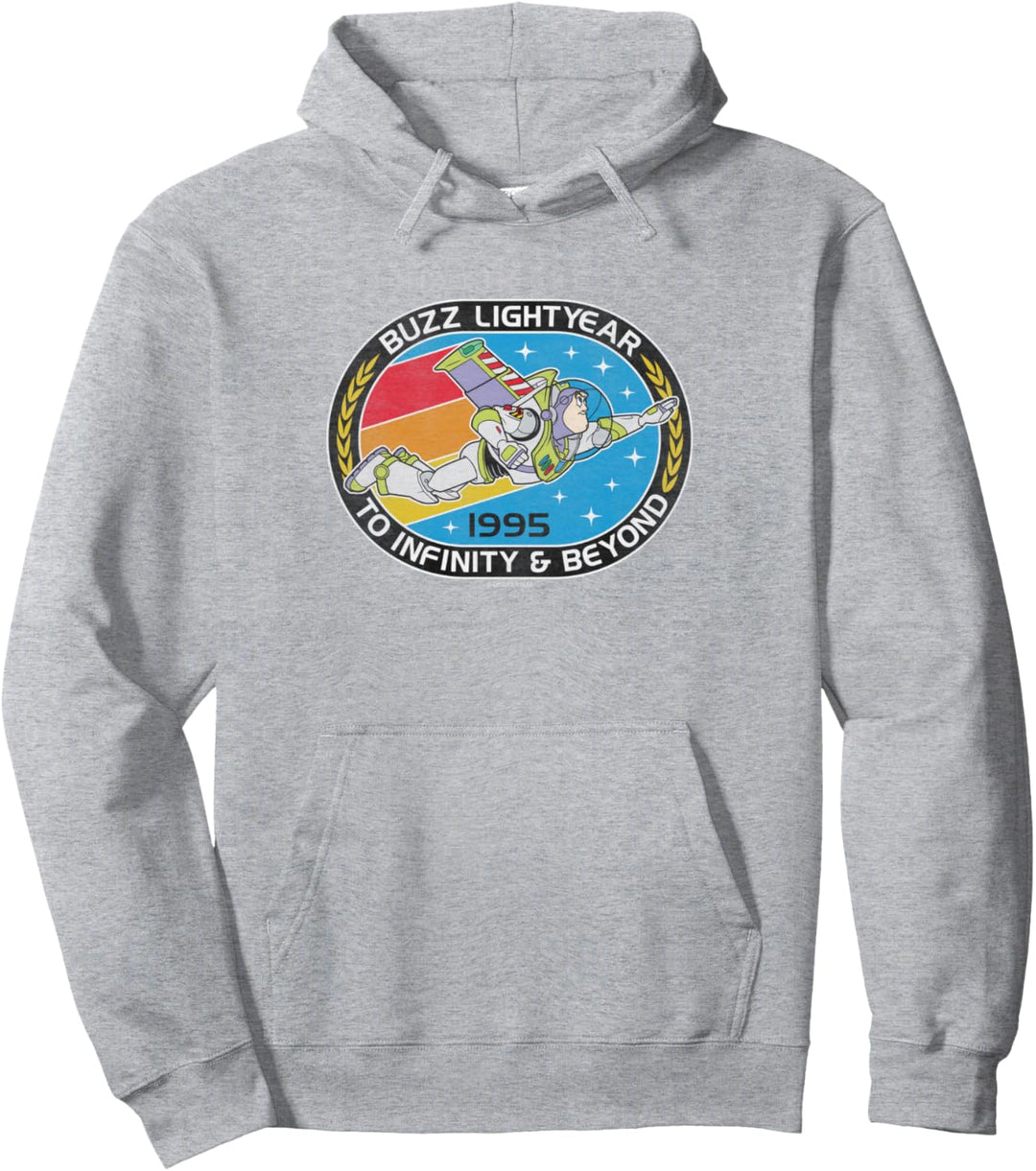 Disney Pixar Toy Story Buzz Lightyear To Infinity Badge Pullover Hoodie