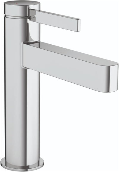 hansgrohe Waschtischarmatur Finoris, Wasserhahn Bad mit Auslauf Höhe 110 mm, mit Zugstange, Badarmat