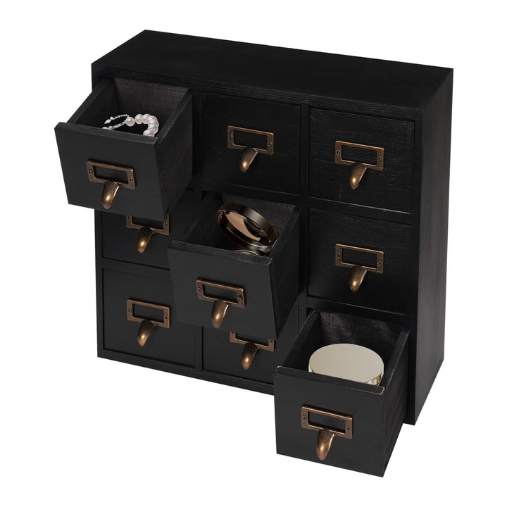Schubladen Apotheker Schrank Apotheker-Holz-Vintage Schubladenbox mit 9 Schubladen für Schlafzimmer