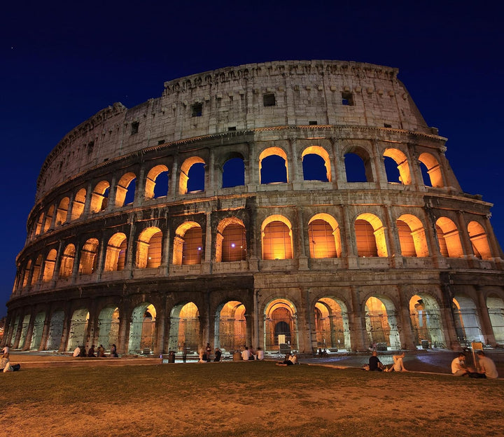 Colosseum in Rom Herdabdeckplatte & Spritzschutz aus Echtglas | Für Herd-Kochfelder | 60x52 cm