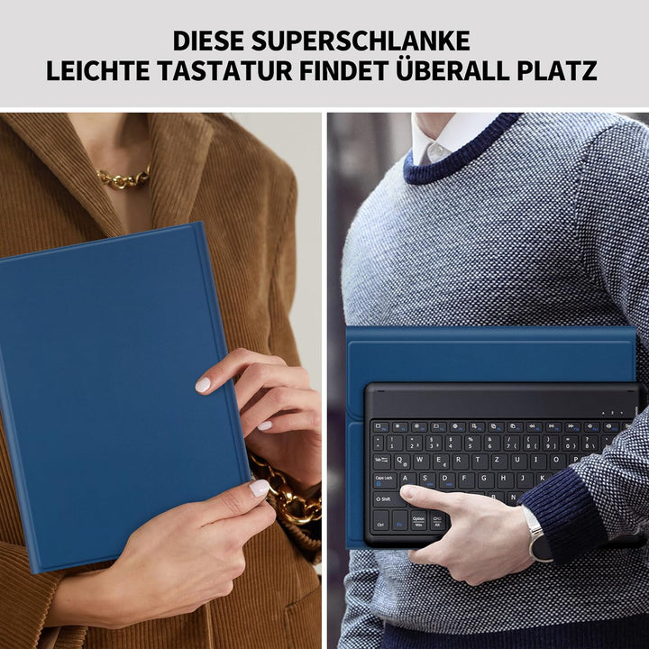 EasyAcc Tastatur Hülle Kompatibel mitSamsung Galaxy Tab А9 Plus 2023 11 Zoll mit Schutzfolie, [QWERT