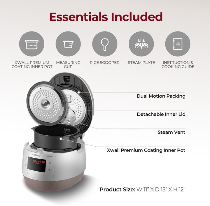 CUCKOO CMC-QSB501S ICOOK Q5 Premium Dampfdruck Multikocher 4750ml | 8in1 Multifunktionsgerät | Sprac