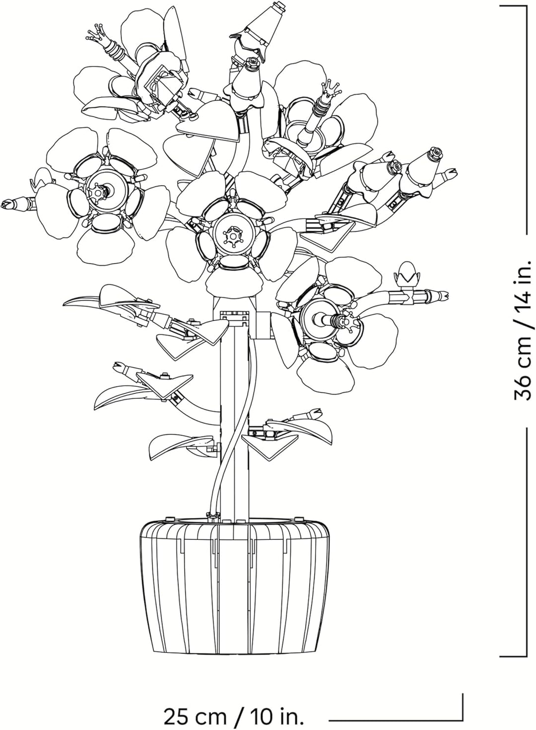 LEGO Hibiskus Blume (10372) - Blumen LEGO Botanicals, Blumenstrauss Deko (inkl. bedruckter Fliese)