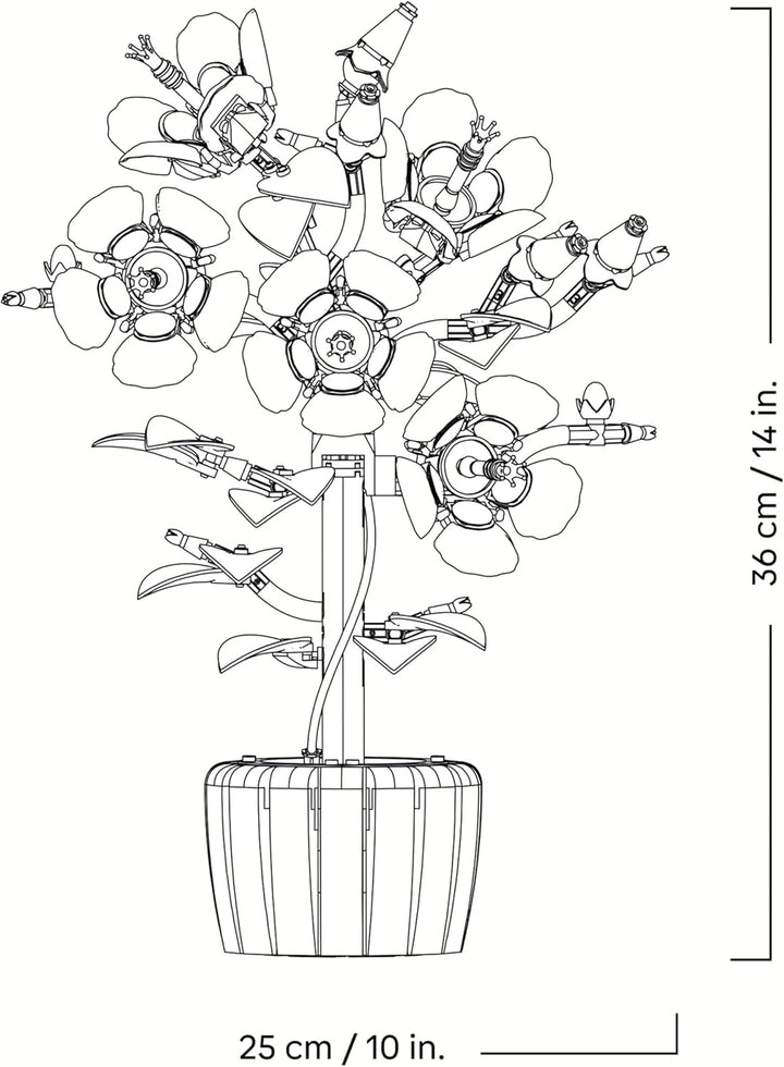 LEGO Hibiskus Blume (10372) - Blumen LEGO Botanicals, Blumenstrauss Deko (inkl. bedruckter Fliese)