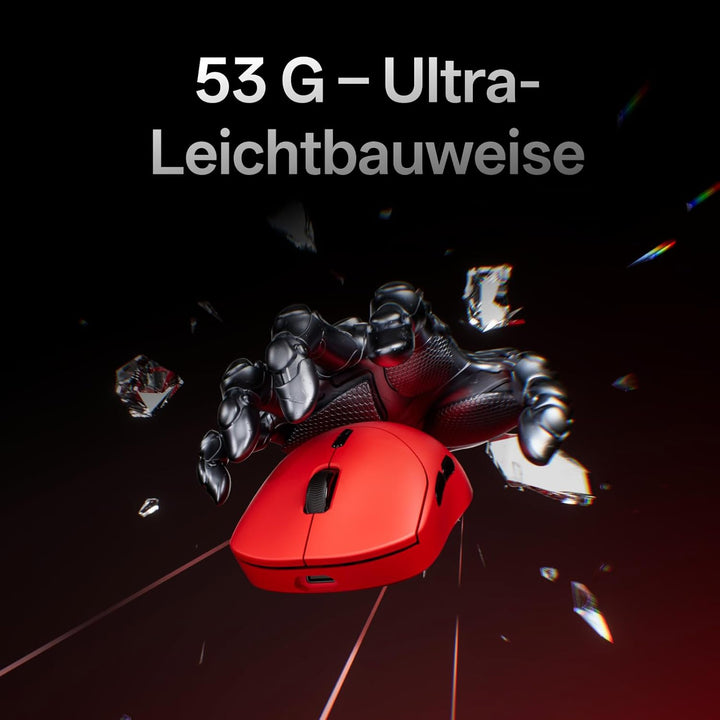 Rapoo VT2 Kabellose Gaming-Maus, 26K DPI Sensor, echte 8000Hz Abfragerate, 53g Ultraleicht, 750 Std.