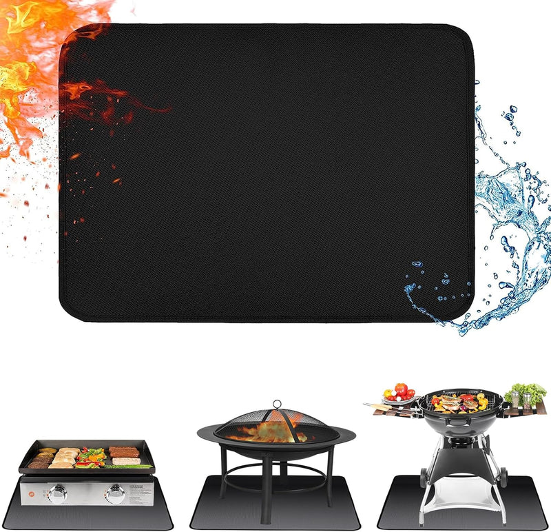 ROCKY&CHAO Feuerfeste Unterlage 61x79 cm Feuerschutzmatte 3 Schicht Feuerresistent Grillmatte, Glasf