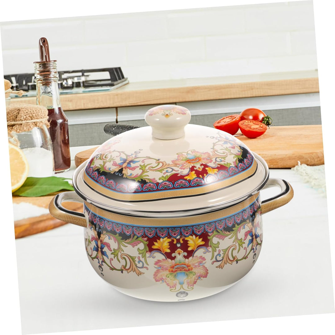 Cabilock Amphore Aus Emaille Suppentopf Aus Emaille Kochtopf Emaille-dampfgarer Grosser Topf Hot-pot