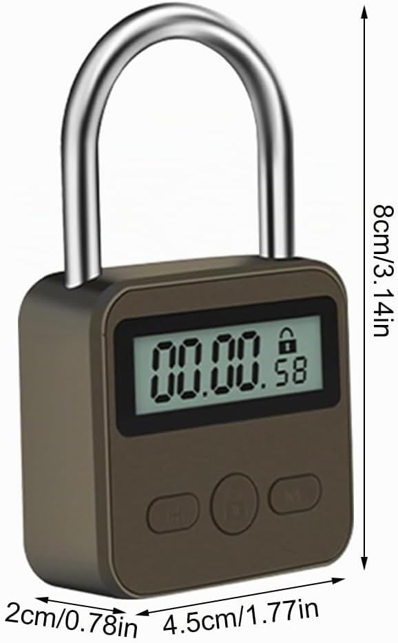 Aoreun Digitale Zeitschloss, Smart Time Lock mit LCD-Display, Wiederaufladbares USB Sicherheits Vorh