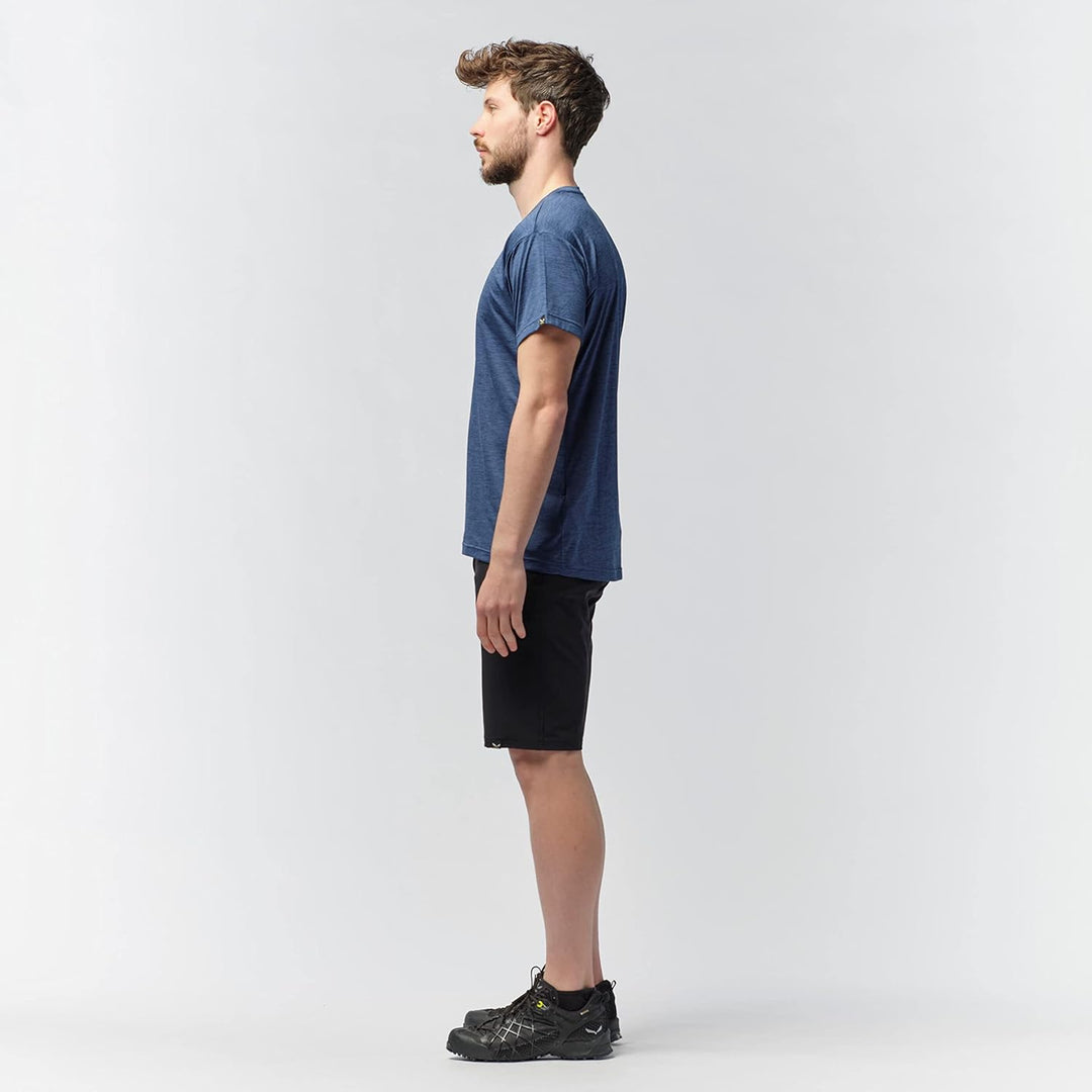 Salewa Herren Puez Melange Dry M S/S Tee Hemden & T-shirts 3XL Dark Denim Melange, 3XL Dark Denim Me