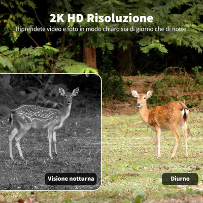 NUASI 4G LTE Wildkamera mit SIM Karte, 2K Kabellos Solar Wildtierkamera mit Handyübertragung App, Üb