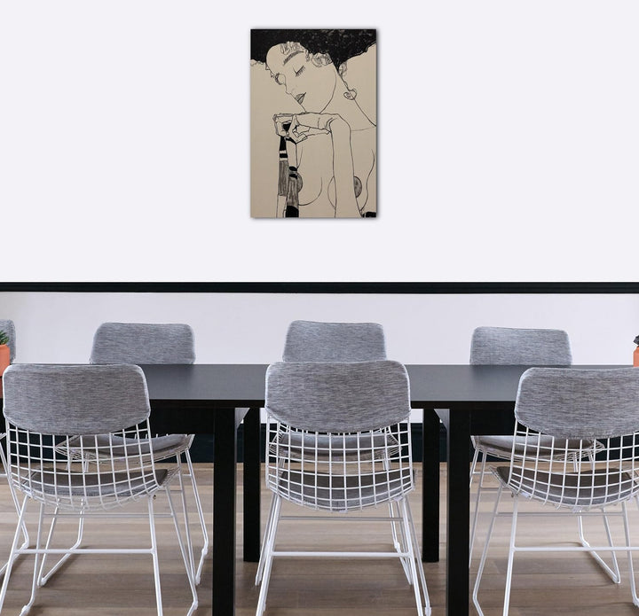 Printed Paintings Leinwand (60x80cm): Egon Schiele - Portrait von Gerti Schiele 60x80 cm, 60x80 cm