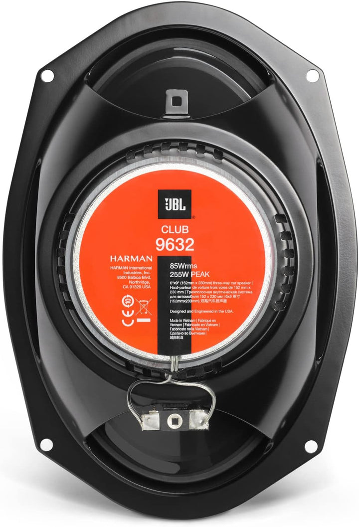 JBL Club 9632 - 3-Wege Auto Lautsprecher Set von Harman Kardon - 255 Watt KFZ Soundanlage ovale Auto