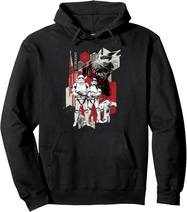 Star Wars The Last Jedi Trooper Darkness Rises Text Pullover Hoodie