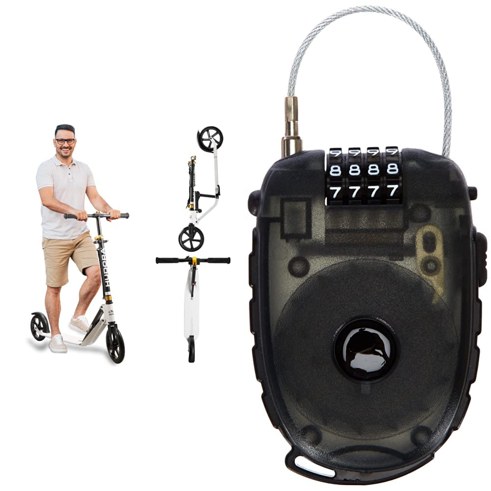 HUDORA BigWheel Style 230 Scooter I Stabiler Aluminium-Roller mit grosser Trittfläche I Höhenverstel