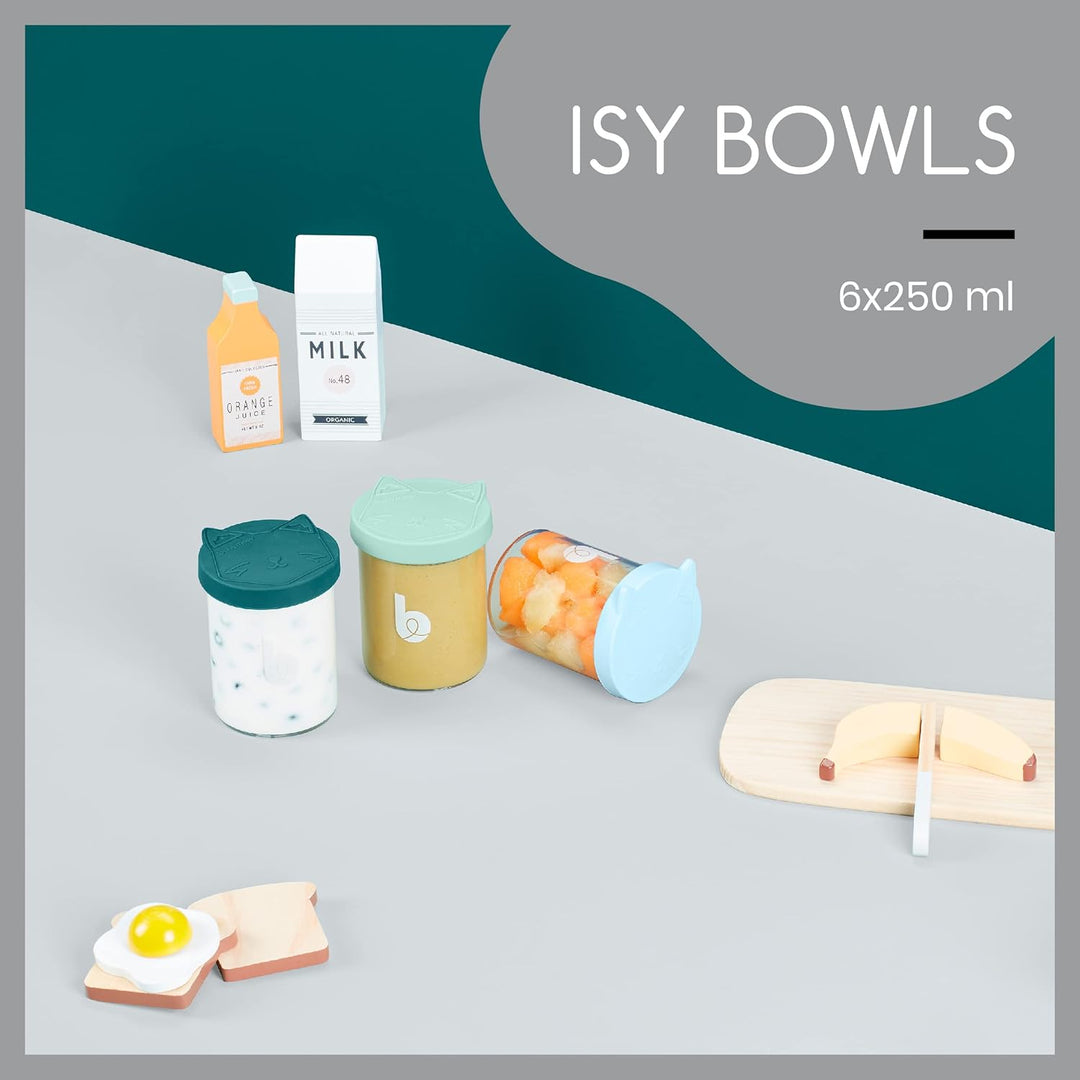 Babymoov ISY BOWLS Behälter für Babynahrung aus robustem, temperarturbeständigem Glas - zum Aufbewah