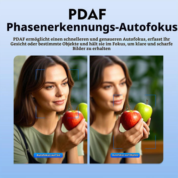 TOALLIN Ultra HD 4K Webcam mit Fernbedienung, Schneller PDAF-Autofokus, Zwei Mikrofone mit Rauschunt