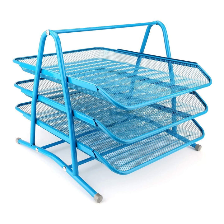 Leviatan Metall Ablage Ablagefächer | Büro Organizer Schreibtisch | Schubladen für Dokumente | 3 Sch