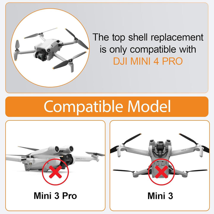 Ersatz-Obergehäuse für DJI Mini 4 Pro – Montage-Obergehäuse-Ersatzteile – Rumpf-Obergehäuse-Reparatu