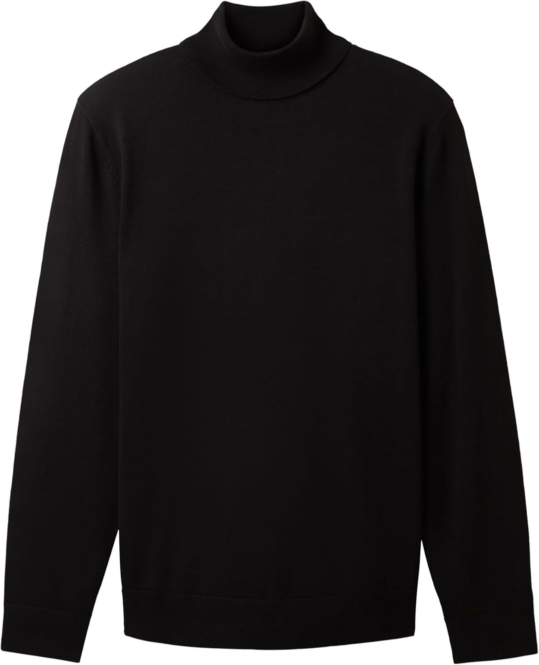 TOM TAILOR Herren Basic Strickpullover mit Rollkragen M 29999 - Black, M 29999 - Black