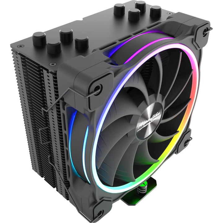 Alpenföhn Dolomit Advanced 120mm, CPU Kühler mit RGB-Lüfter für Effiziente Kühlung, Komplett Schwarz