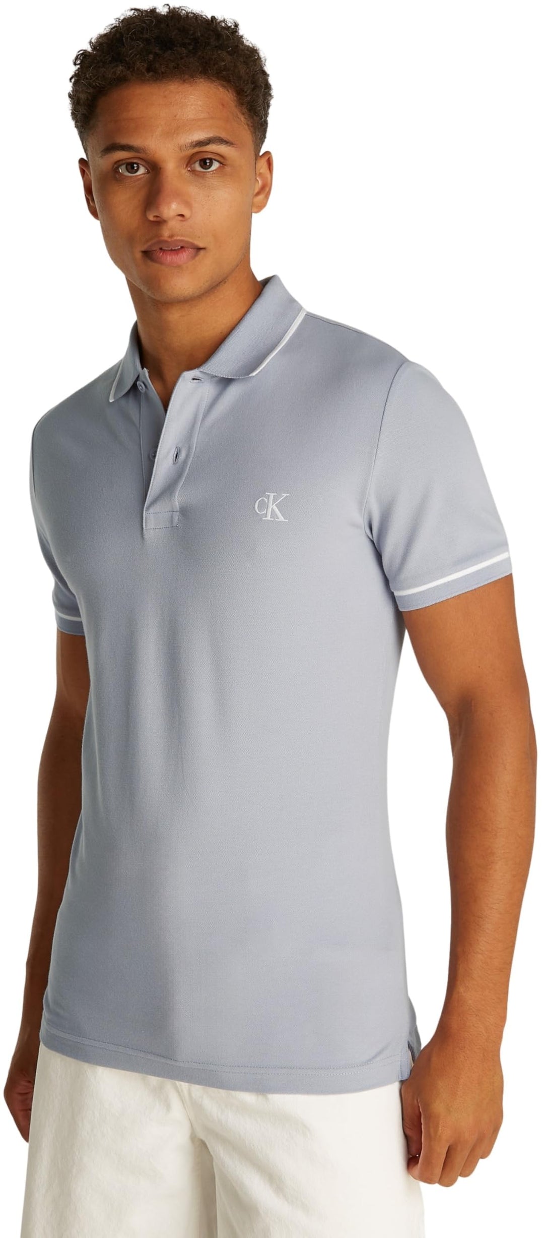 Calvin Klein Herren Golf Polo Shirt Leicht Atmungsaktiv Stretch Nachhaltig XL Blue (Aleutian), XL Bl