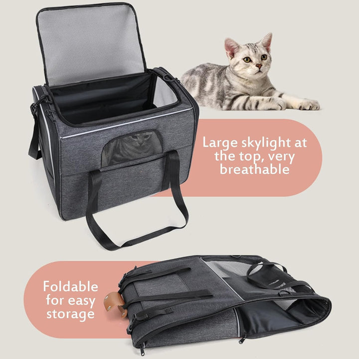 Hundetasche katzentasche Transportbox mit Katze-Tragetasche Airline genehmigt für mittlere, kleine H