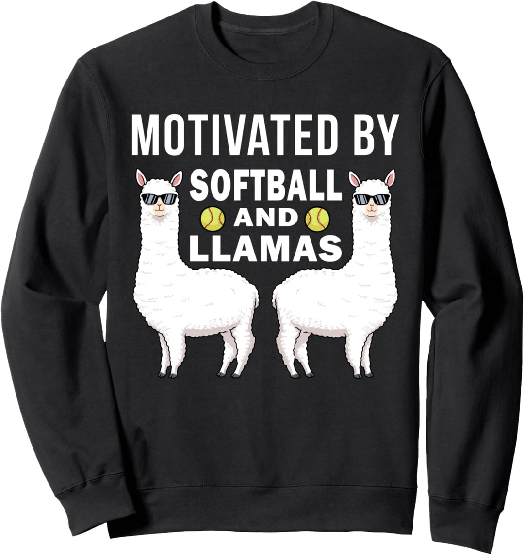 Softball Frauen Lama Softball Mädchen Alpaka Softball Sweatshirt