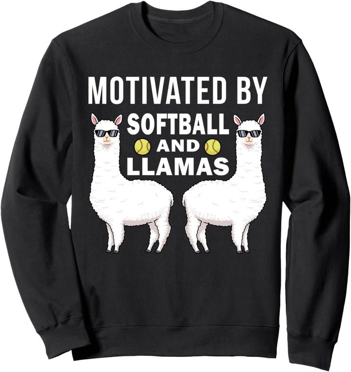 Softball Frauen Lama Softball Mädchen Alpaka Softball Sweatshirt