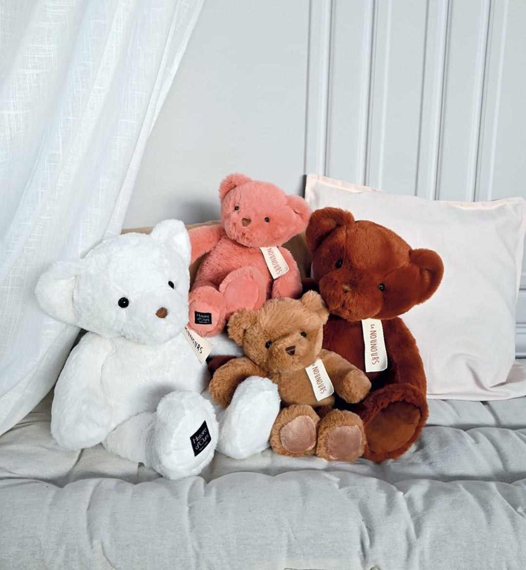 Histoire d'ours - Grosser Plüschbär – Der Teddybär – Weiss – 40 cm – grosses Plüschtier super weich