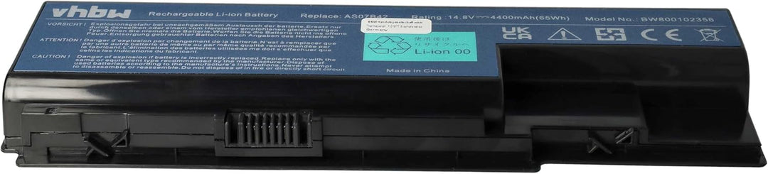 vhbw Akku kompatibel mit Acer Aspire 7730Z, 7735, 7735G, 7735Z, 7735ZG, 7736G, 7736Z Notebook (4400m