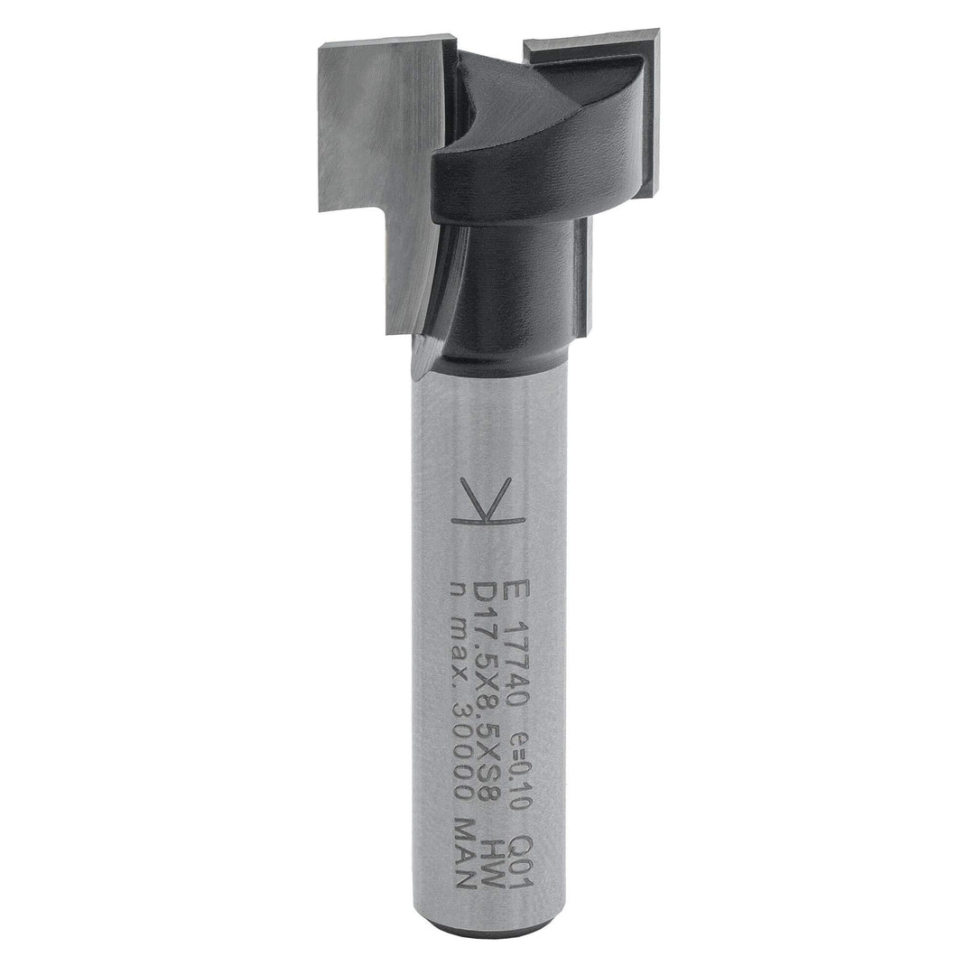 ENT 17740 T-Nutfräser M10 HW, Schaft (S) 8 mm, Durchmesser (D1) 17,5 mm, D2 10,6 mm, NL1 7,0 mm, NL2
