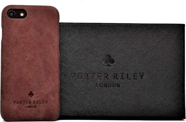 Porter Riley - Lederhülle für iPhone 8 Plus/iPhone 7 Plus. Premium Ultra Dünn Echtleder Cover/Ledert