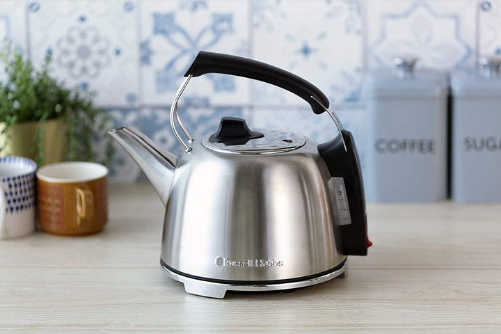 Russell Hobbs Wasserkocher Edelstahl Retro 65 Jahre Jubiläumsmodel,1,2l, 2400W, Schnellkochfunktion,