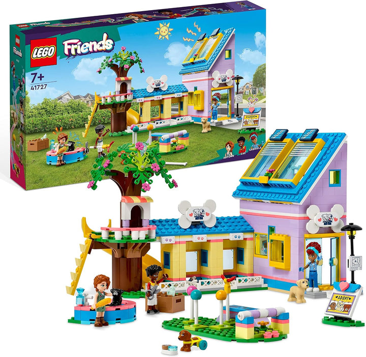LEGO 41727 Friends Hunderettungszentrum, kreatives Tierarzt Spielzeug mit Mini-Puppen und Welpen-Fig