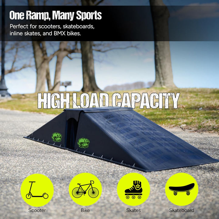 Ten-Eighty Micro Flybox Launch Ramp Set mit 2 verbindbaren Skateboard-Rampen, schwarz Ten Eighty Mic
