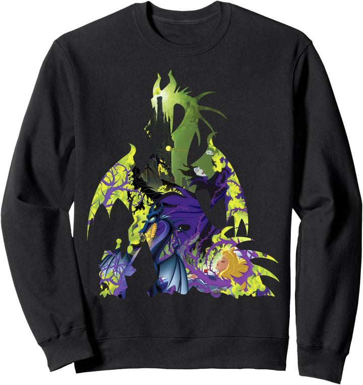 Disney Sleeping Beauty Maleficent Dragon Silhouette Fill Sweatshirt