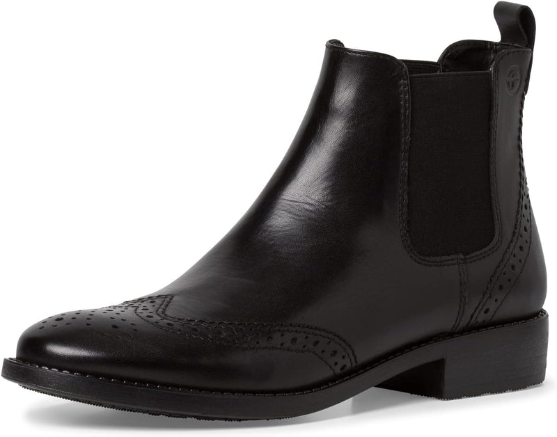 Tamaris Damen Chelsea Boots, Frauen Stiefeletten 38 EU Schwarz, 38 EU Schwarz