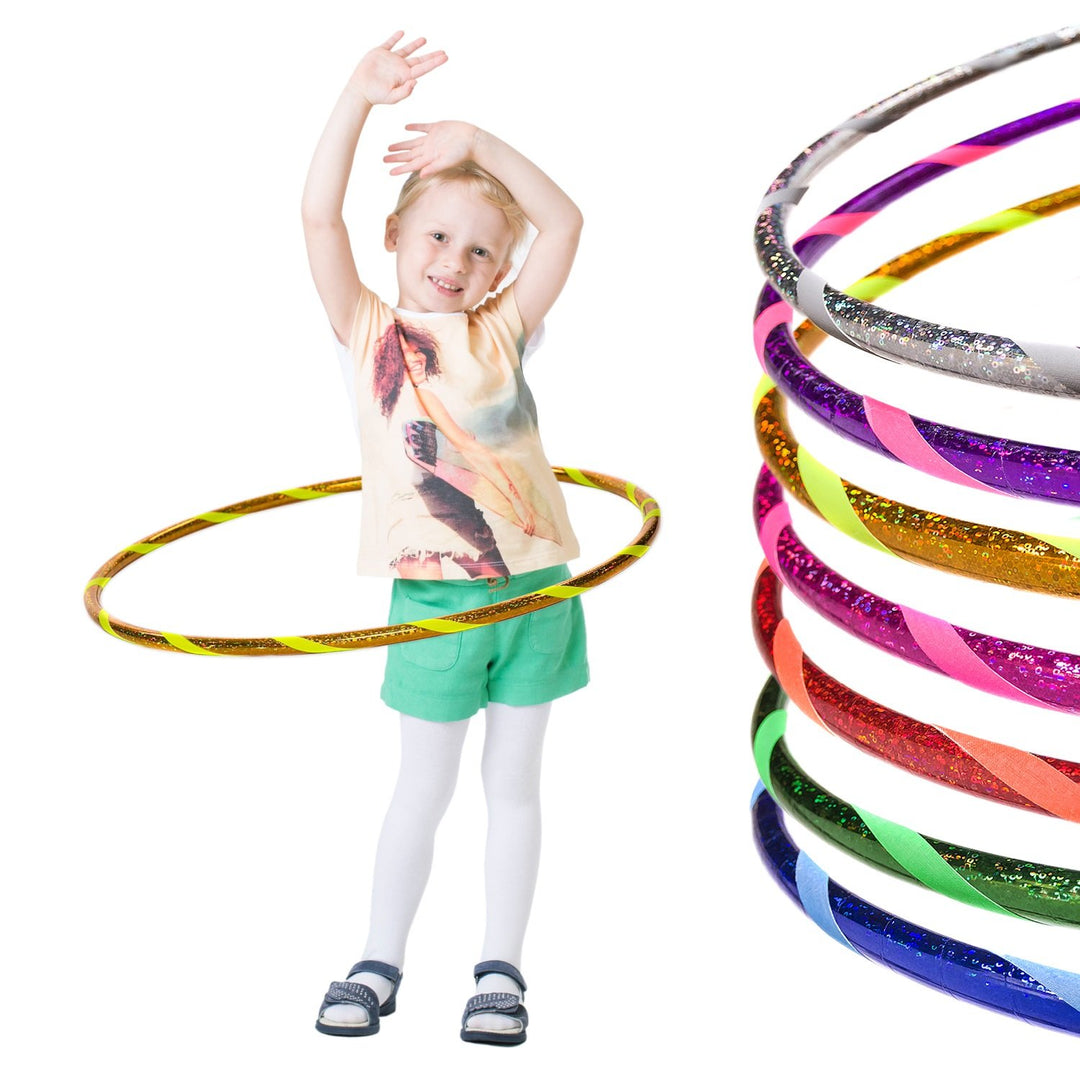 Hoopomania Glamour Kinder Hula Hoop Reifen Ø60cm Glitter-Gelb-Gelb, &amp;