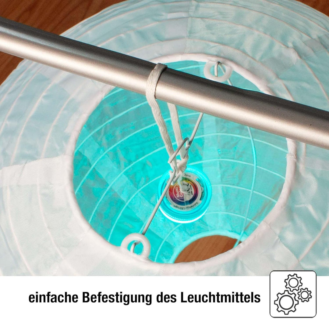 Hellum LED Lampion aussen mit Fernbedienung I Wetterfest Lampion mit wasserdichtem Teelicht I 5x30cm