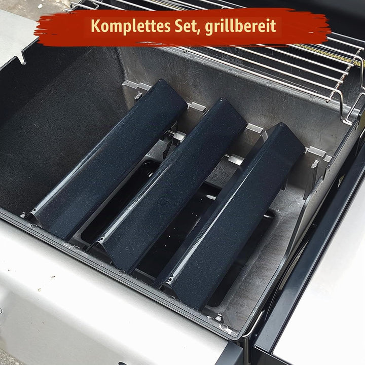 Denmay 7635 38.8cm Porzellan-emailliert Flavorizer Bars für Weber Spirit E/S 210 220 (mit vorderen B