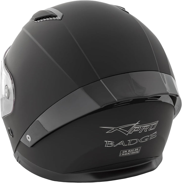 Integralhelm Motorradhelm Rollerhelm Anti-Kratz-Visier Touring Sport 55-56 cm ( S) Schwarz Matt, 55-