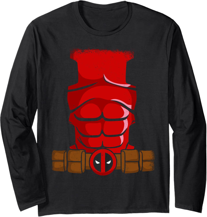 Marvel Deadpool Wade Wilson Halloween Costume Langarmshirt