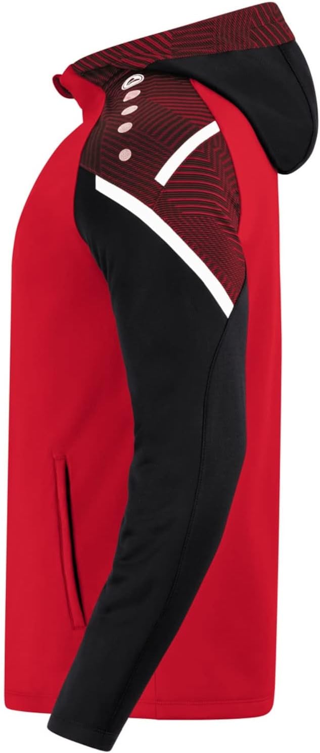 JAKO Herren Kapuzenjacke Performance, neonorange/weiss/marine, M, 6897, Rot/Schwarz