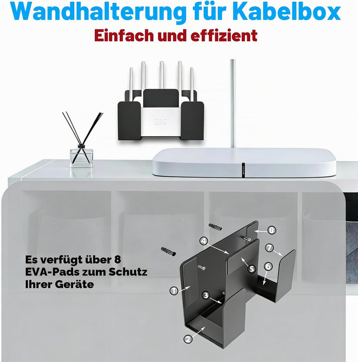 Laptop Wandhalterung - Dual Layer Universalhalter für 2 Geräte mit Dicke < 4 cm, Universelle Wandhal