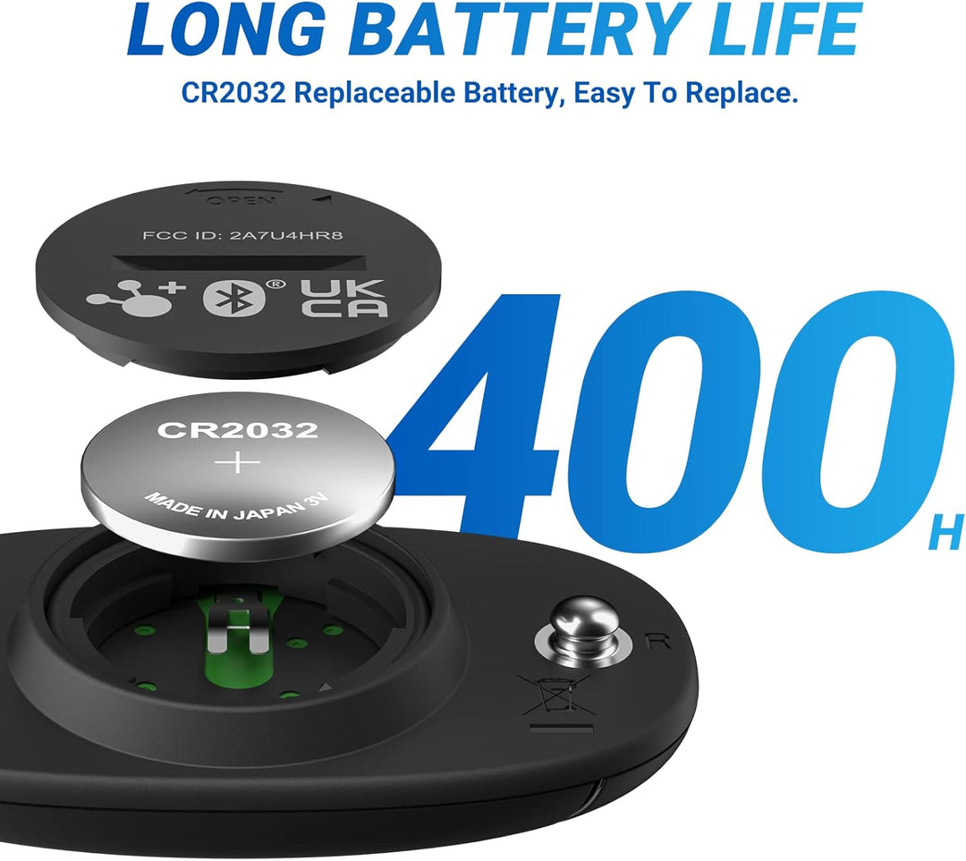 moofit HR8 Pulsmesser Brustgurt, Low Energy Echtzeit-Herzfrequenzdaten Bluetooth 5.0/ANT+, Grössere