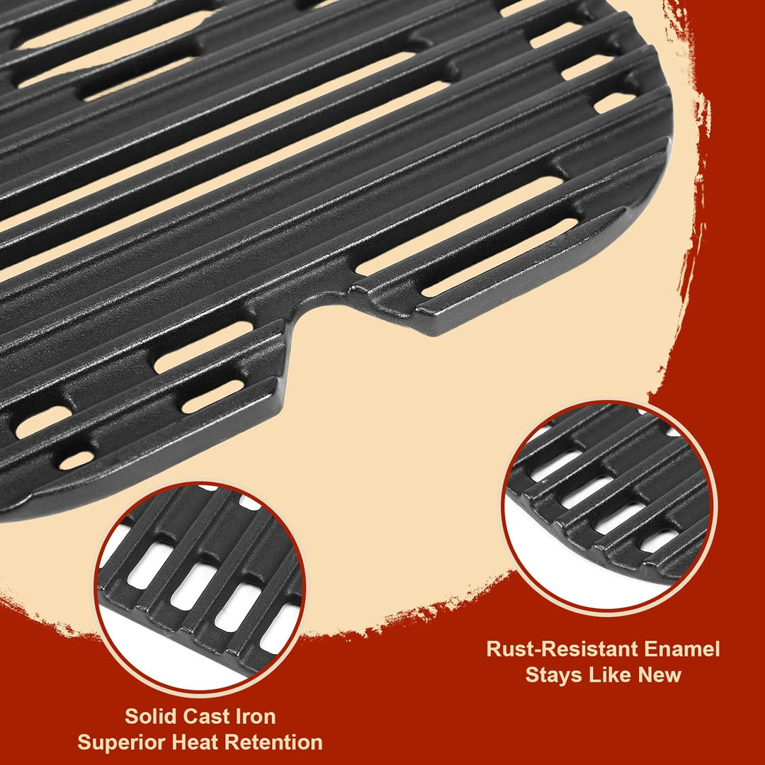 Denmay 28,5 x 43cm Gusseisen Grillrost für Weber Lumin Compact Outdoor Grills, Gusseisen rost Ersatz