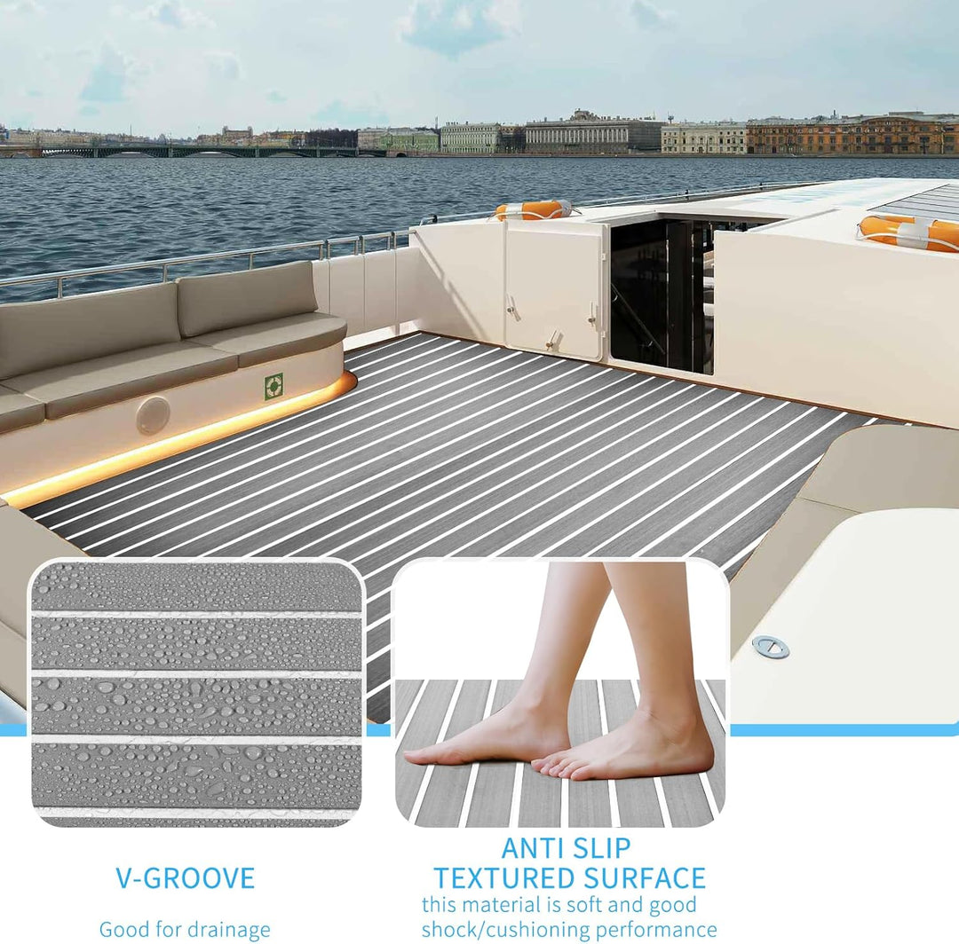 Toogou Neue Generation Eva-Schaum rutschfeste Marine Matte Rückseite mit 3 M Klebstoff, Synthetische