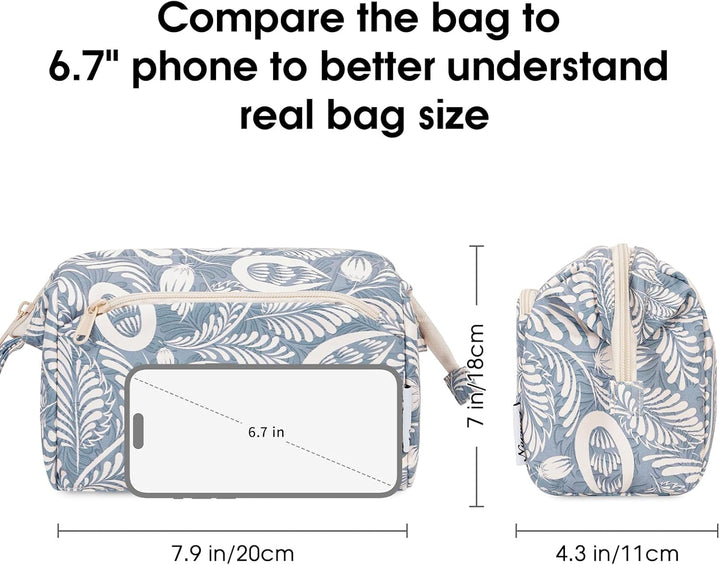 Narwey Klein Kulturtasche Damen Kulturbeutel Kosmetiktasche Schminktasche Reise Make-up-Tasche mit W