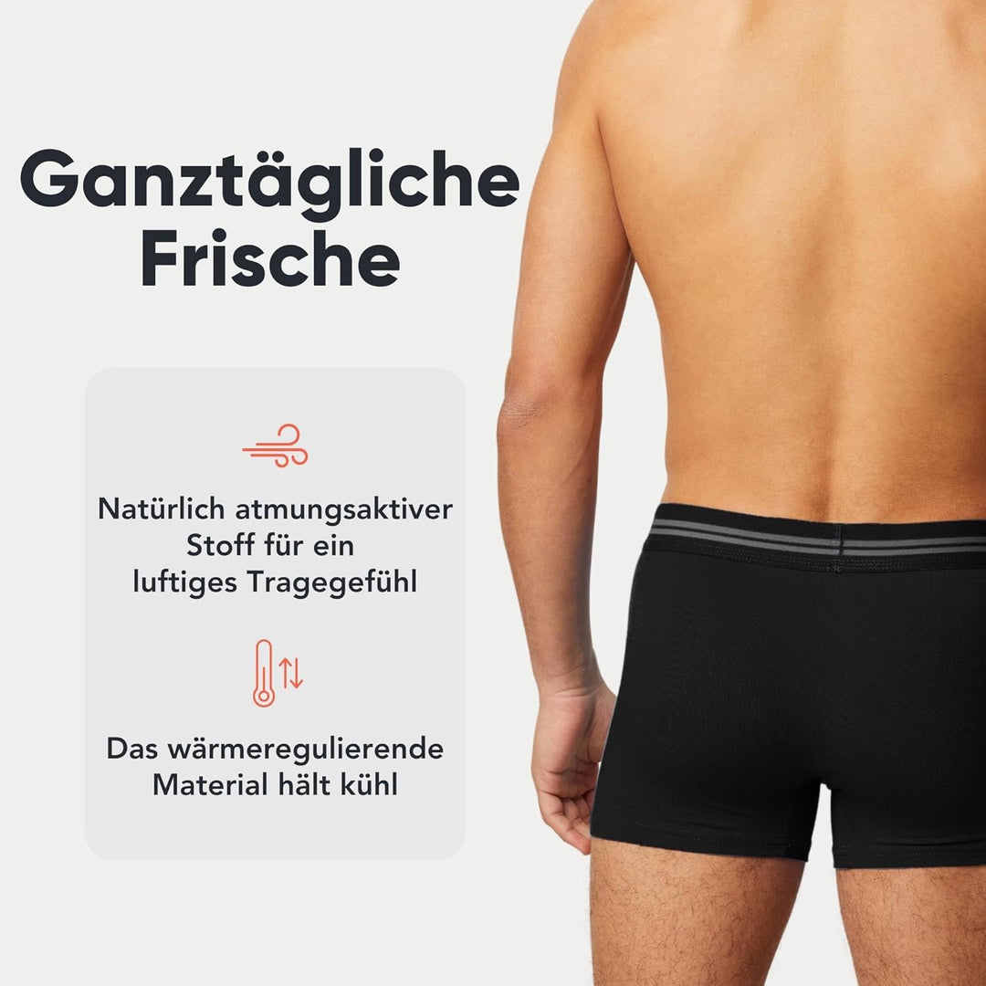 FM London (5er-Pack) Bambus-Herren-Boxershorts mit Stretch-Fit-Design - Bequeme Bambus-Boxershorts f